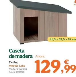 Oferta de Tk-Pet - Caseta De Madera por 129,99€ en Tiendanimal