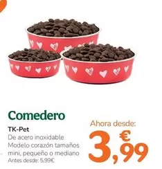 Oferta de Tk-Pet - Comedero por 3,99€ en Tiendanimal