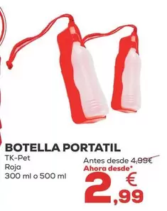 Oferta de Tk-Pet - Botella Portatil por 2,99€ en Kiwoko