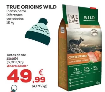 Oferta de True Origins - Wild Pienso Perro por 49,99€ en Kiwoko