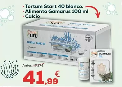 Oferta de Small Life - Tortum Start 40 / Alimento Gamurus / Calcio  por 41,99€ en Kiwoko