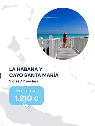 Oferta de La Habana Y Cayo Santa María por 1210€ en Tui Travel PLC