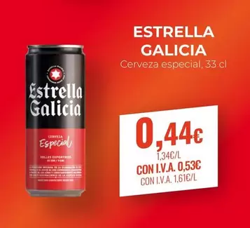 Oferta de Estrella Galicia - Cerveza Especial por 0,44€ en CashDiplo