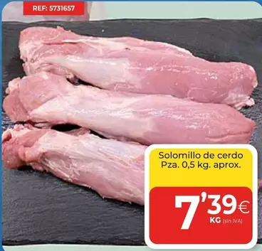 Oferta de Solomillo De Cerdo por 7,39€ en CashDiplo