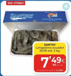 Oferta de Santay - Langostino Ecuador por 7,49€ en CashDiplo