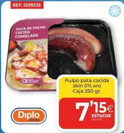 Oferta de Diplo - Pulpo Pata Cocida Skin 0% Oro Caja por 7,15€ en CashDiplo