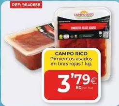 Oferta de Campo Rico - Pimientos Asados En Tiras Rojas por 3,79€ en CashDiplo