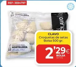 Oferta de Clavo - Croquetas De Setas por 2,29€ en CashDiplo