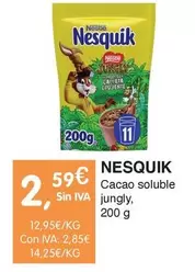 Oferta de Nestlé - Nesquik Cacao Soluble Jungly por 2,59€ en CashDiplo