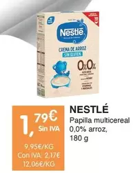 Oferta de Nestlé - Papilla Multicereal 0,0% Arroz por 1,79€ en CashDiplo