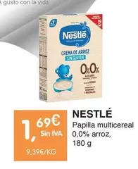 Oferta de Nestlé - Papilla Multicereal 0,0% Arroz por 1,69€ en CashDiplo