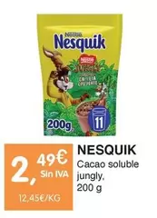 Oferta de Nestlé - Nesquik Cacao Soluble Jungly por 2,49€ en CashDiplo