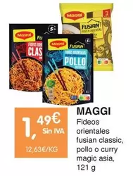 Oferta de Maggi - Fideos Orientales Fusian Classic, Pollo O Curry Magic Asia por 1,49€ en CashDiplo