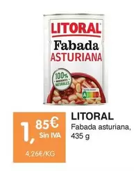 Oferta de Litoral - Fabada Asturiana por 1,85€ en CashDiplo