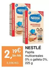 Oferta de Nestlé - Papilla Multicereales 0% O Galleta 0% por 2,19€ en CashDiplo