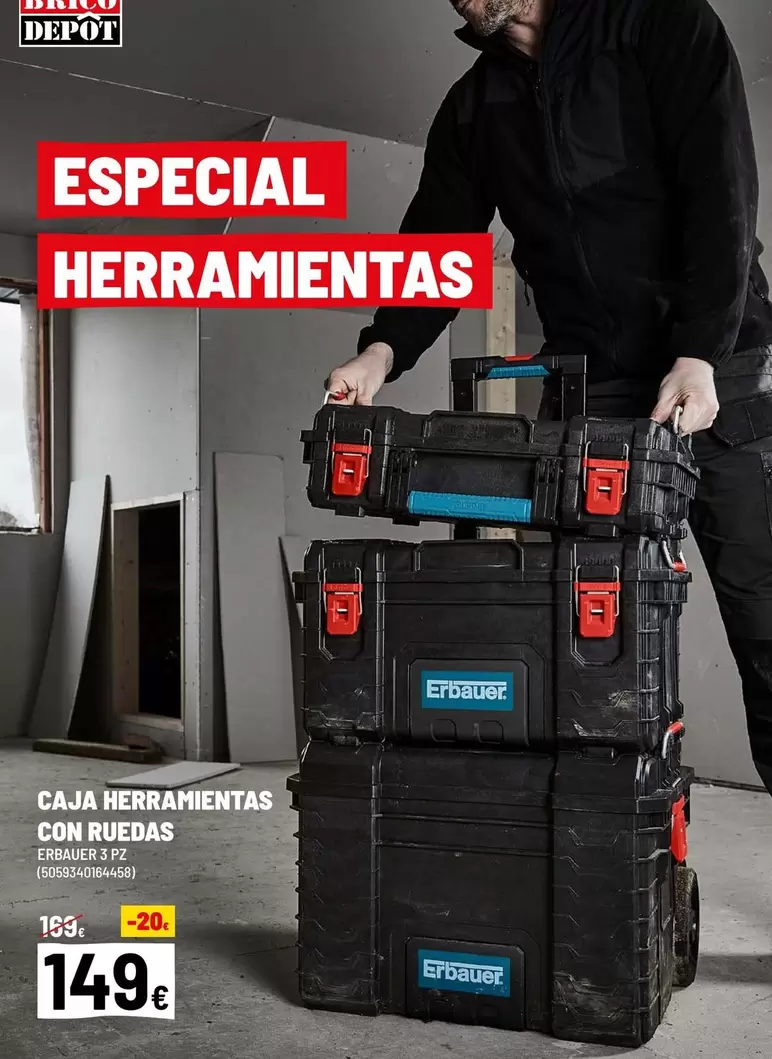 Oferta de Caja Herramientas Con Ruedas por 149€ en Brico Depôt