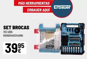 Oferta de Erbauer - Set Brocas por 39,95€ en Brico Depôt