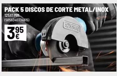 Oferta de Pack 5 Discos De Corte Metal por 3,95€ en Brico Depôt