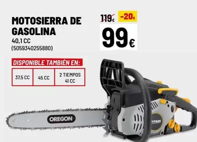 Oferta de Oregón - Motosierra De Gasolina por 99€ en Brico Depôt