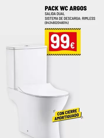 Oferta de Argos - Pack Wc por 99€ en Brico Depôt