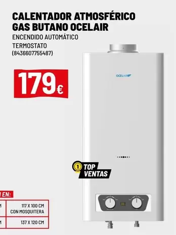 Oferta de Butano - Calentador Atmosférico Gas Ocean por 179€ en Brico Depôt