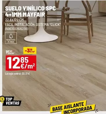 Oferta de SPC - Suelo Vinílico Spc 4+1mm Mayfair por 12,85€ en Brico Depôt