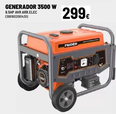 Oferta de Feider - Generador 3500 W por 299€ en Brico Depôt