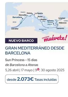 Oferta de Gran Mediterráneo Desde Barcelona por 2073€ en Nautalia Viajes