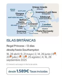 Oferta de Islas Britanicas por 1589€ en Nautalia Viajes