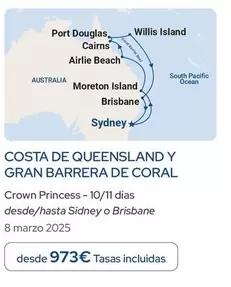 Oferta de Costa De Queensland Y Gran Barrera De Coral por 973€ en Nautalia Viajes