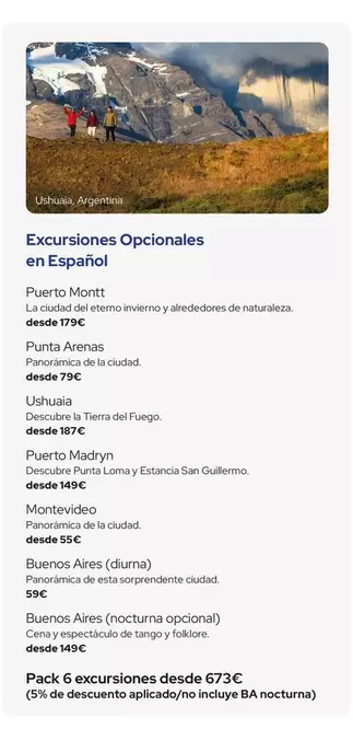 Oferta de San - Excusiones Opcionales En Español por 673€ en Nautalia Viajes