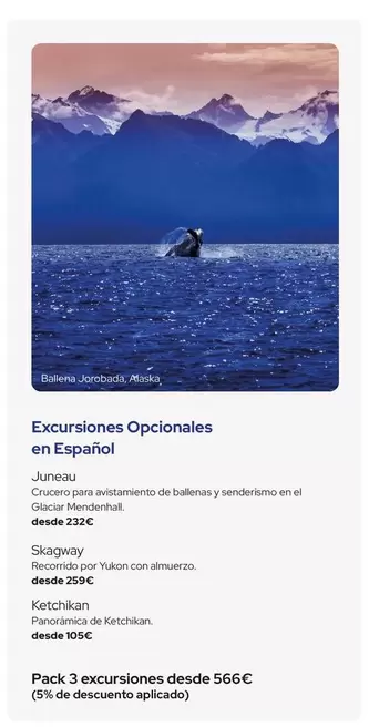 Oferta de Excurciones Opcionales En Espanol por 566€ en Nautalia Viajes