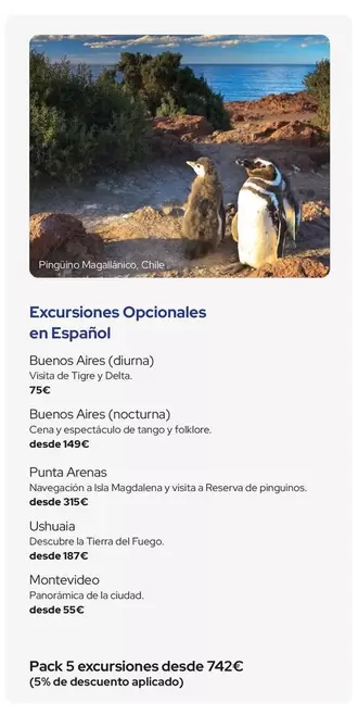 Oferta de Aires - Pack 5 Excuiruons Desde por 742€ en Nautalia Viajes