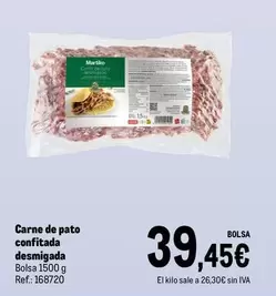 Oferta de Martiko - Carne De Pato Confitada Desmigada por 39,45€ en Makro