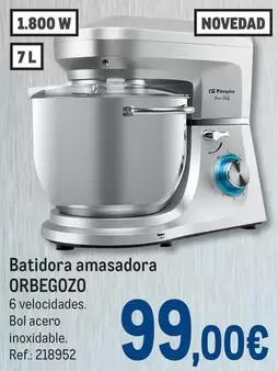 Oferta de Orbegozo - Batidora Amasadora por 99€ en Makro