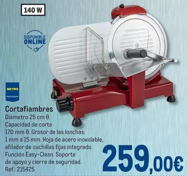 Oferta de Metro Professional - Cortafiambres por 259€ en Makro