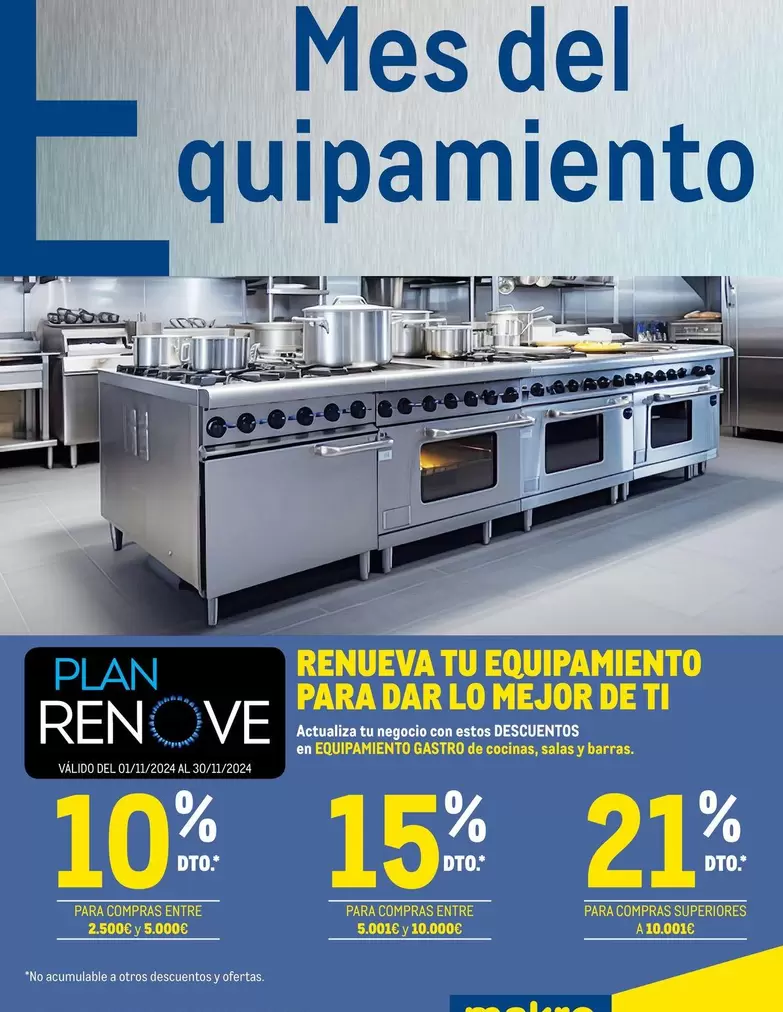 Oferta de Plan Renove - Men dulquipamiento para lo Menjor de Ti en Makro