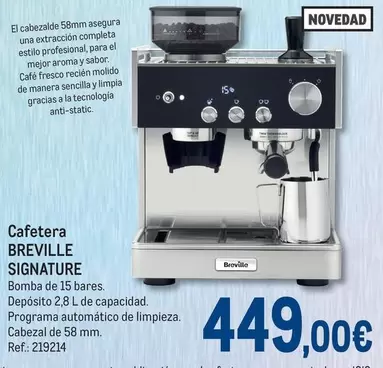 Oferta de Breville - Cafetera por 449€ en Makro