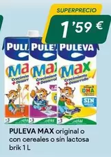 Oferta de Puleva - Max Original O Con Cereales O Sin Lactosa Brik por 1,59€ en Masymas