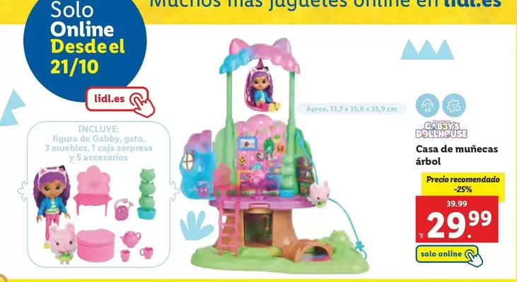 Oferta de Casa De Munecas Árbol por 29,99€ en Lidl