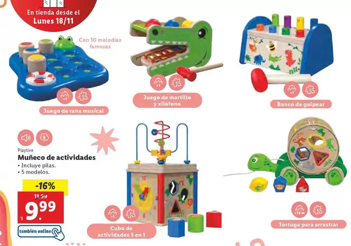 Oferta de Playtive - Muñecos De Actividades por 9,99€ en Lidl