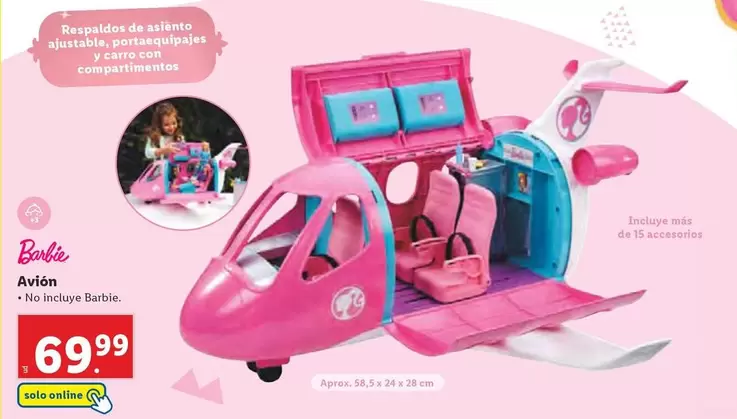 Oferta de Barbie - Avion por 69,99€ en Lidl