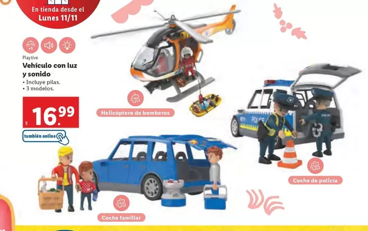 Oferta de Playtive - Vehiculo Con Luz Y Sonido por 16,99€ en Lidl