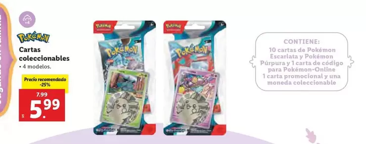 Oferta de Pokemon - Cartas Coleccionables por 5,99€ en Lidl