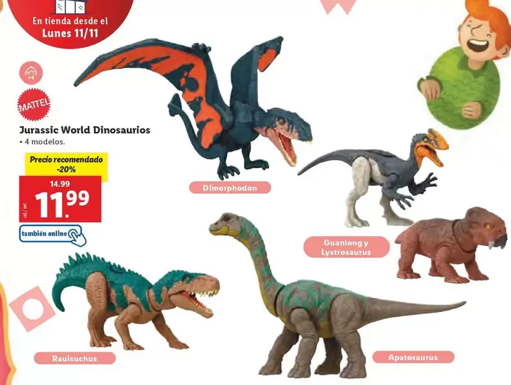 Oferta de Mattel - Jurassic World Dinosaurios por 11,99€ en Lidl