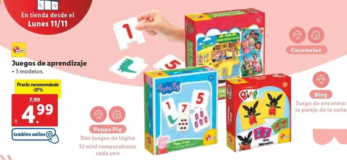 Oferta de  Juegos De Aprendizaje  por 4,99€ en Lidl