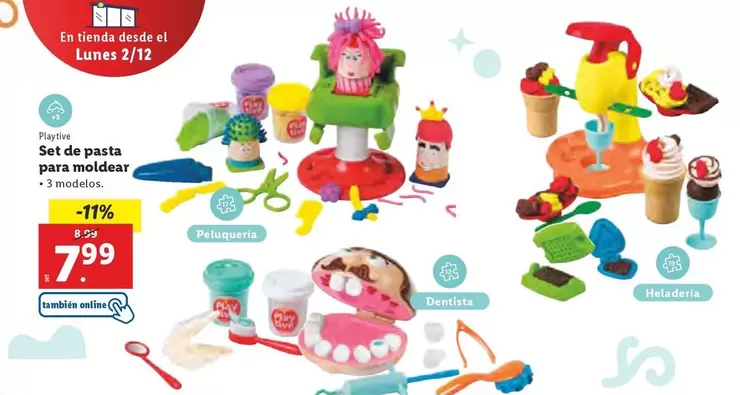 Oferta de Playtive - Set De Pasta Para Modear por 7,99€ en Lidl