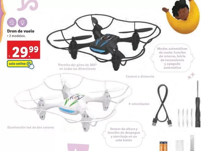 Oferta de Drone De Vuelo por 29,99€ en Lidl