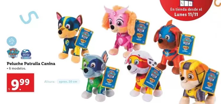 Oferta de Spin Master - Peluche Paruilla Canina por 9,99€ en Lidl