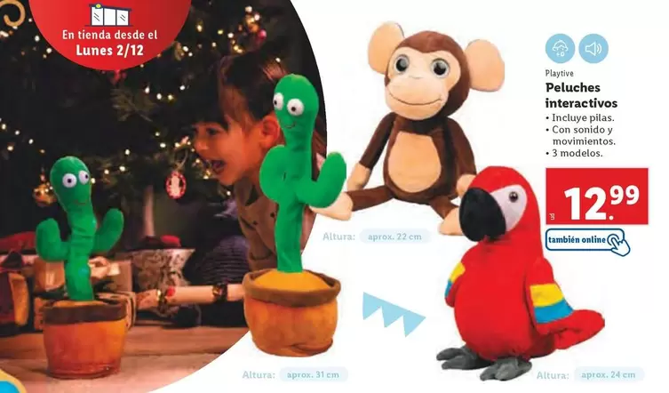 Oferta de Playtive - Peluches Interactivos por 12,99€ en Lidl